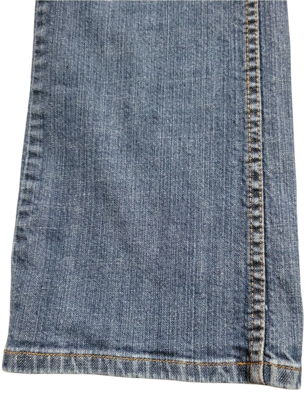 Coldwater Creek Straight Leg Jeans Size 12 Embroidered Studded High Rise Blue - Picture 3 of 13